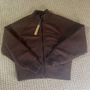 Skims Cocoa Fleece Lounge Jacket